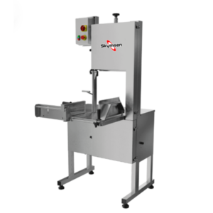 SFL-315HD - SERRA FITA PARA CARNE INOX, COM EMPURRADOR, MESA MÓVEL, REGULADOR DE CORTE, LÂMINA 3.150 mm, HEAVY DUTY - 3 HP-CV 220 V